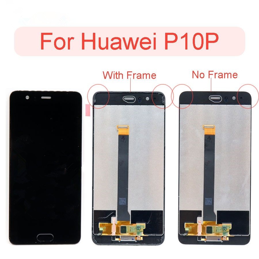 Huawei P10 Plus Display Screen Replacement (White/Black) (Original) - frame optionaled 
