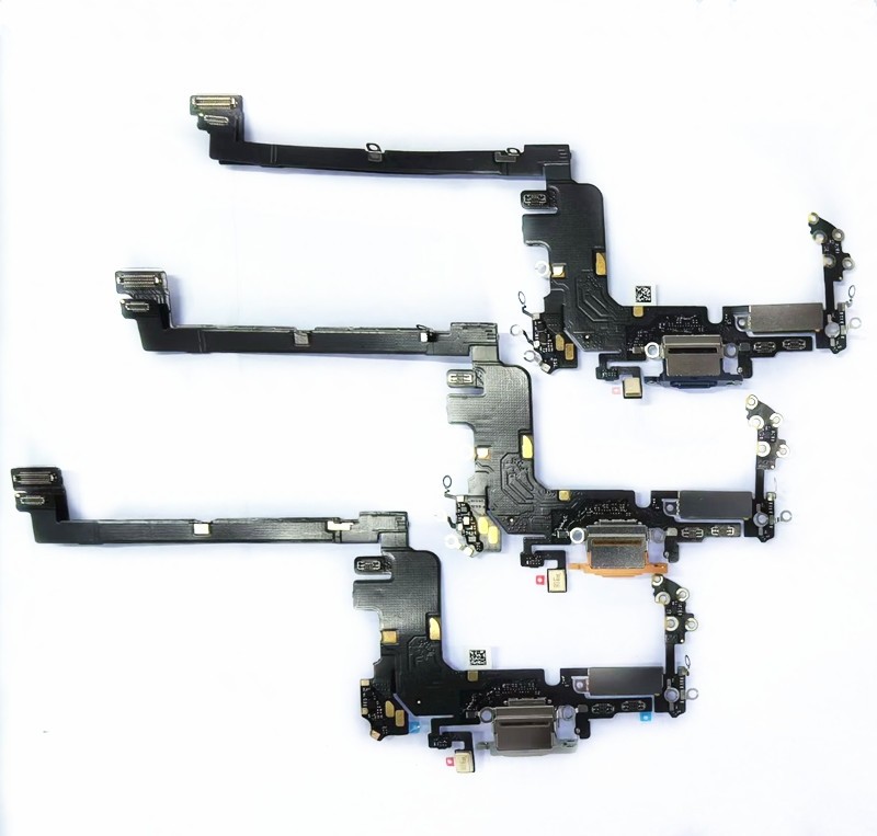 iPhone 17 Pro Charging Port Flex Cable (Silver/Orange/Blue) (Premium) (European Version）
