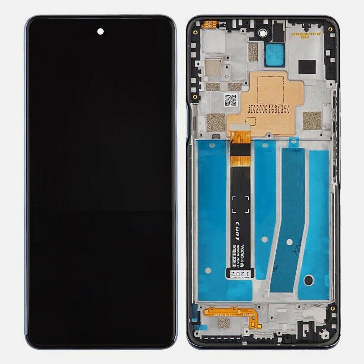 LG K92 5G Screen Replacement with Frame (Black) (Original) 