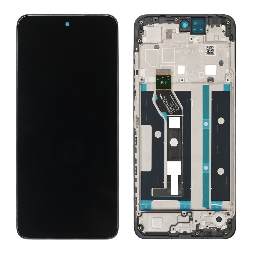 Motorola Moto G15 LCD Screen Replacement with Frame (Black) (HQ) 