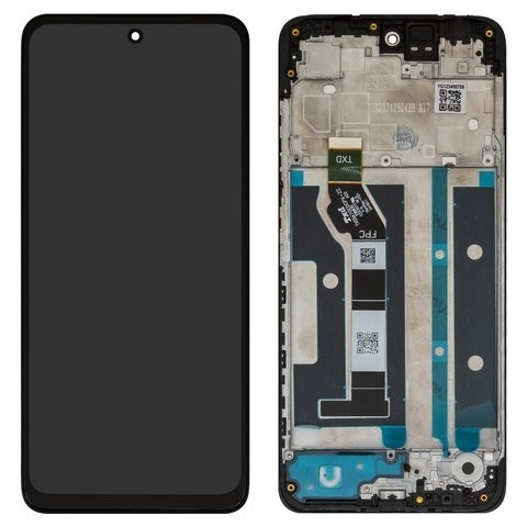 Motorola Moto G05 LCD Screen Replacement with Frame (Black) (OEM) 