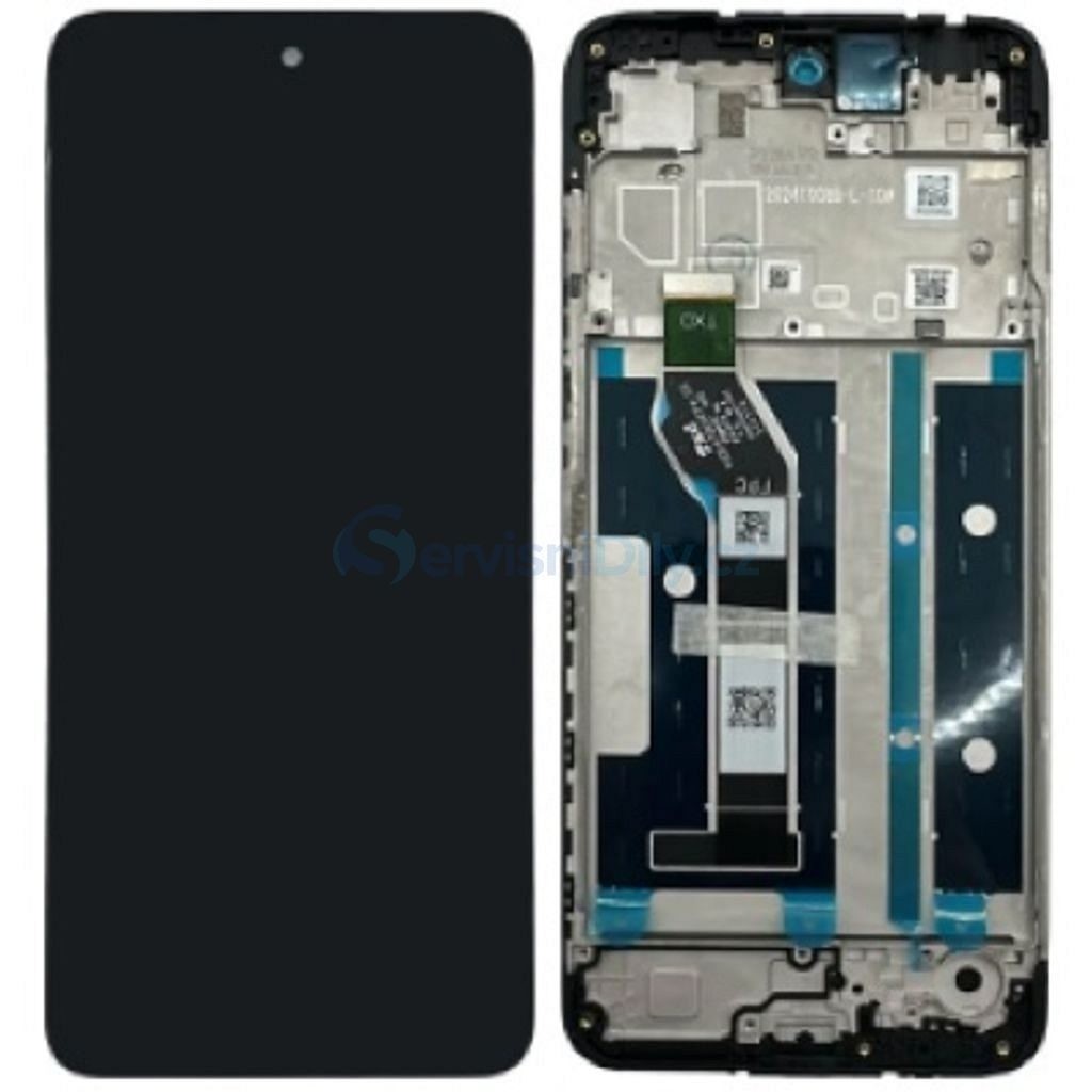 Motorola Moto G15 LCD Screen Replacement with Frame (Black) (OEM) 