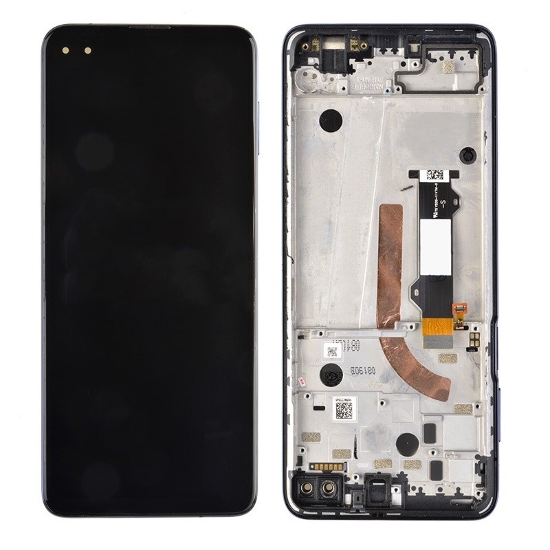 Motorola One 5G Screen Replacement with Frame (Black) (Original) 