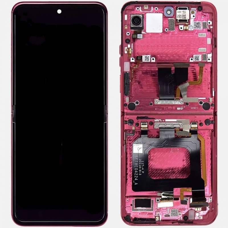 Motorola Razr 50 Ultra Inner LCD Screen Replacement with Frame (Pink/Green/Blue/Orange) (Original) 