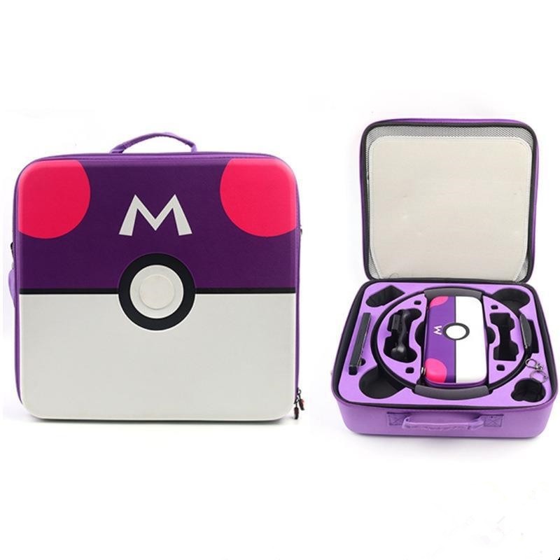 Nintendo Switch/Switch Oled Ring Fit Adventure Game Deluxe Protective Storage Big Bag (Child-mother Storage Box) (Purple+White) (Size:Big)