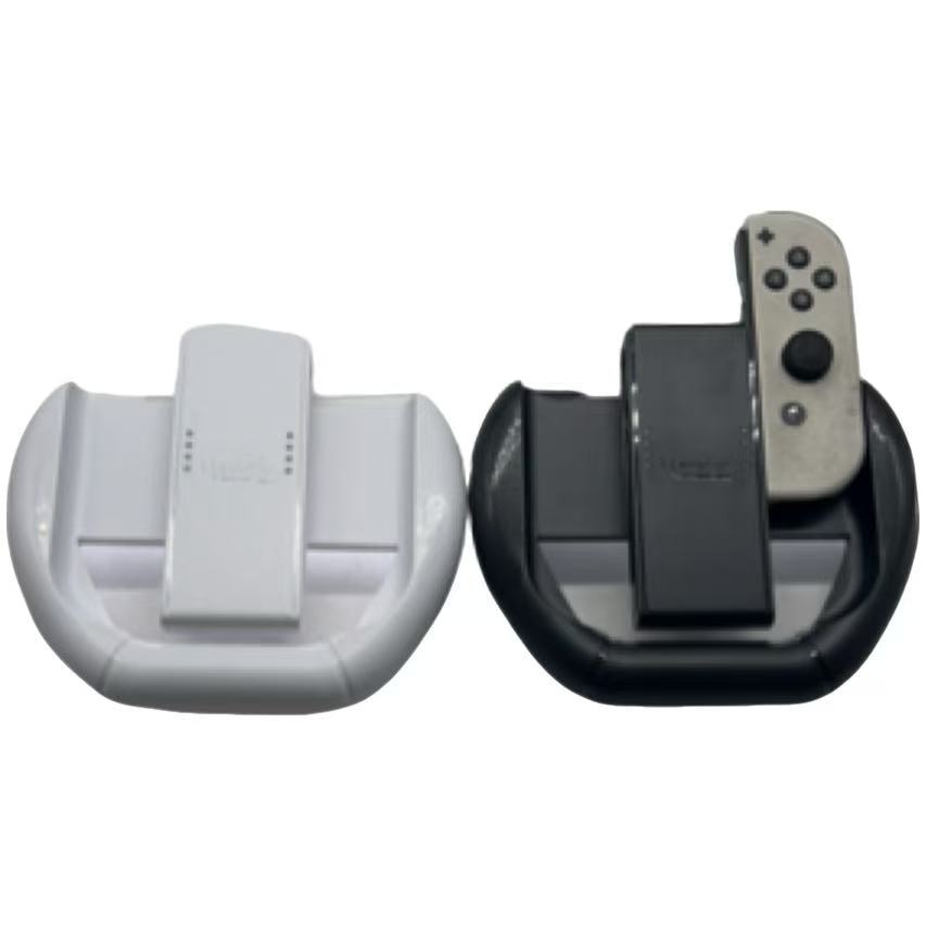 Nintendo Switch OLED Left And Right Handle Racing Steering Wheel (White/Black)