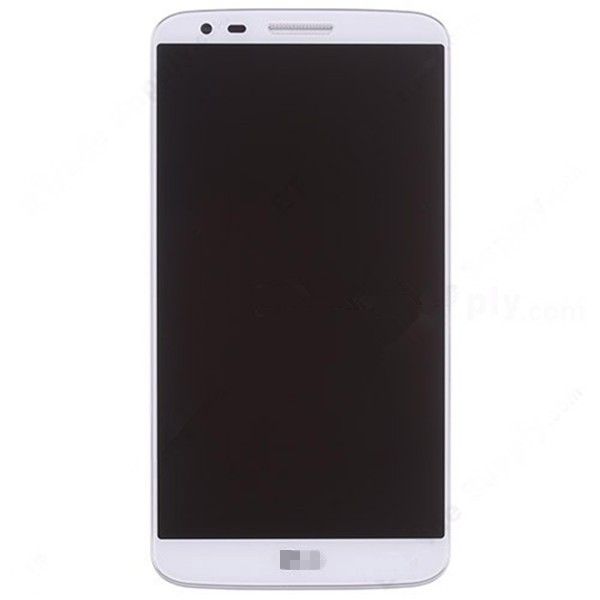  LG G2 F320 LCD Screen and Digitizer (Korean) Assembly - White - Full Original - With LG Logo Only - frame optionaled