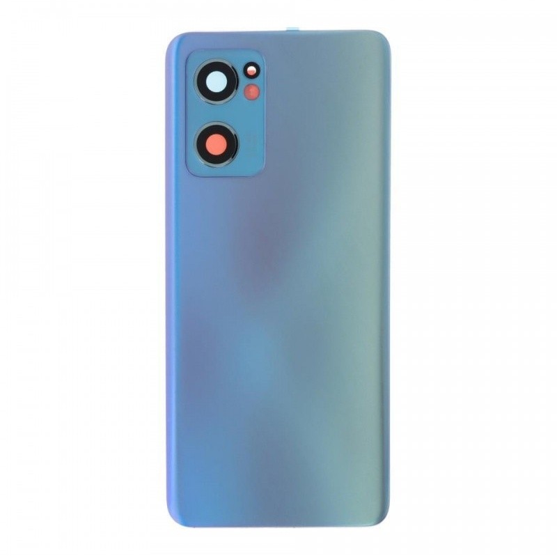 Oppo Reno7 5G CPH2371 Battery Cover with Camera Lens Cover (Light Blue/Black)