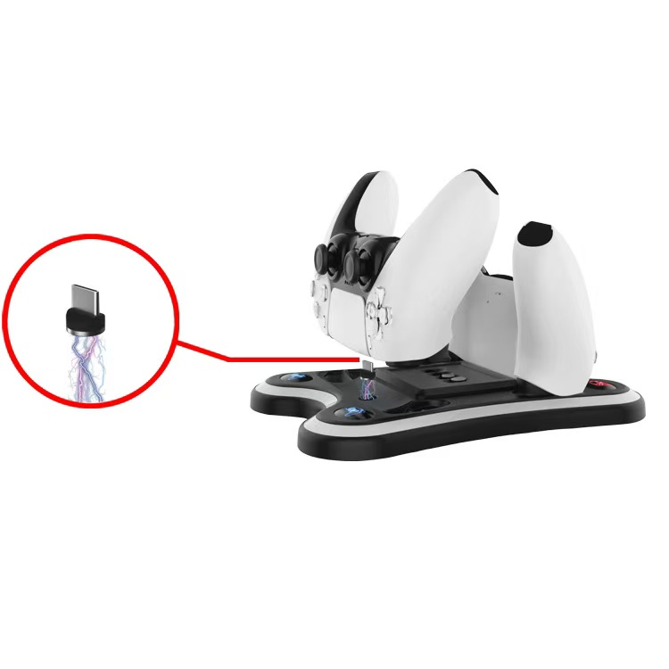 PS5 Controller Dual Magnetic Charging Station (Black)