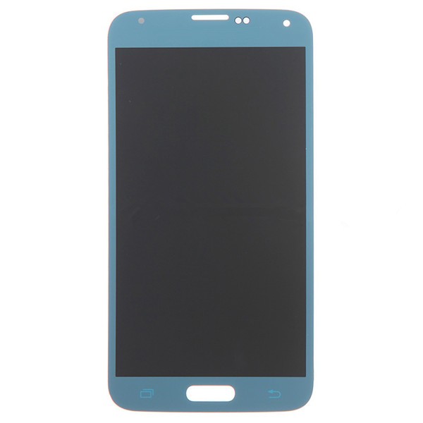  Samsung Galaxy S5 G900 LCD Screen and Digitizer Assembly with Rear Frame Blue - Full Original