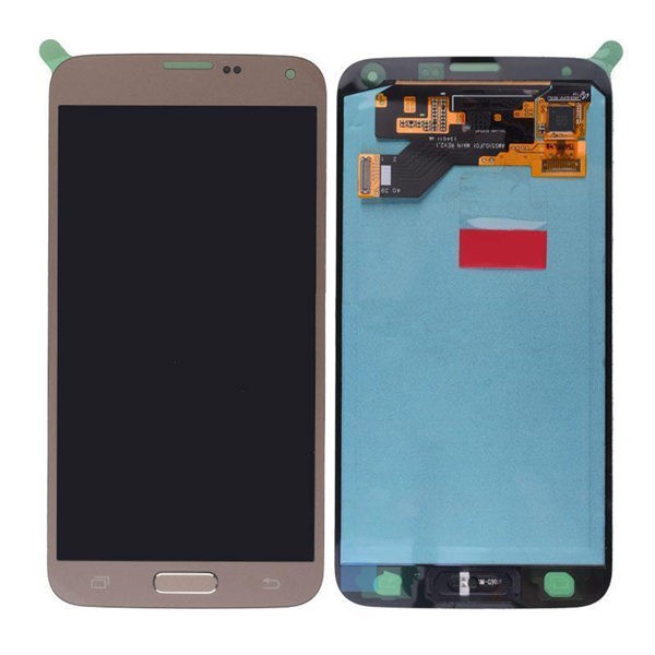  Samsung Galaxy S5 Neo G903F LCD Screen and Digitizer Assembly with Home Button - Gold - Full Original