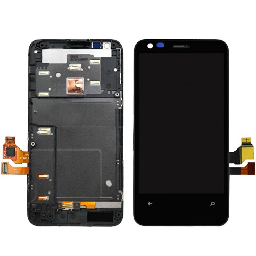  Nokia Lumia 620 LCD Screen and Digitizer Assembly with Frame - Full Original