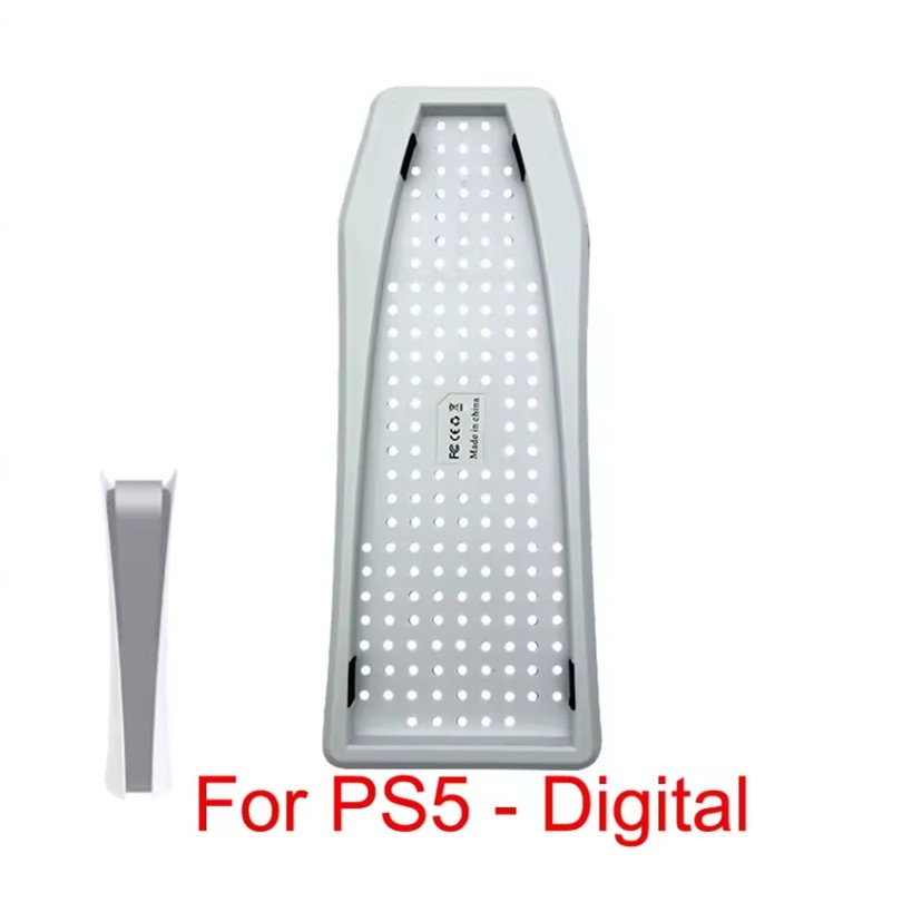 Sony PS5 Bracket Vertical Stand Vents Non-slip (Digital Edition) (White/Black)