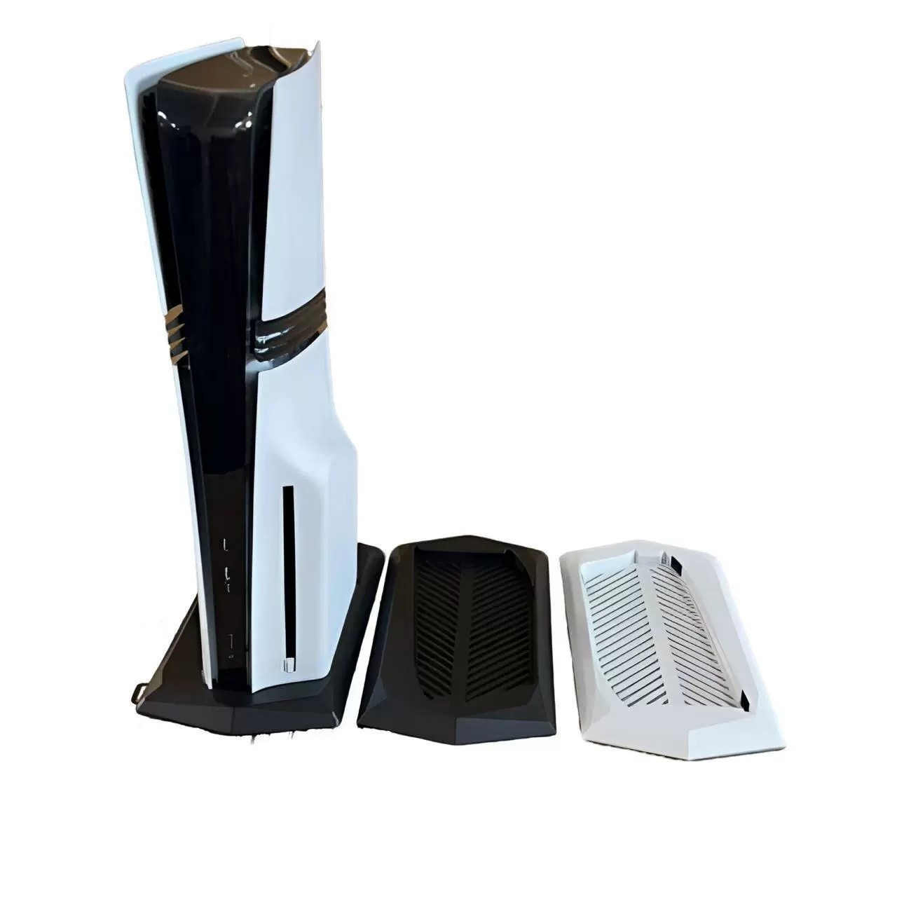 Sony PS5 Pro Bracket Vertical Stand Vents Non-slip (Disc Edition) (White/Black)