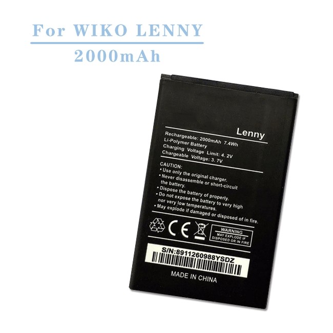 Wiko Lenny Battery 2000mAh (MOQ:50 pcs) 