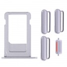  iPhone 6S Volume/Mute/Power Button Set + Sim Card Tray - Silver
