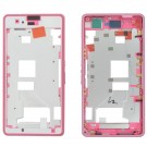  Sony Xperia Z1 Compact Front Housing（ Aluminum）+ Middle Frame-Full Set-pink Original